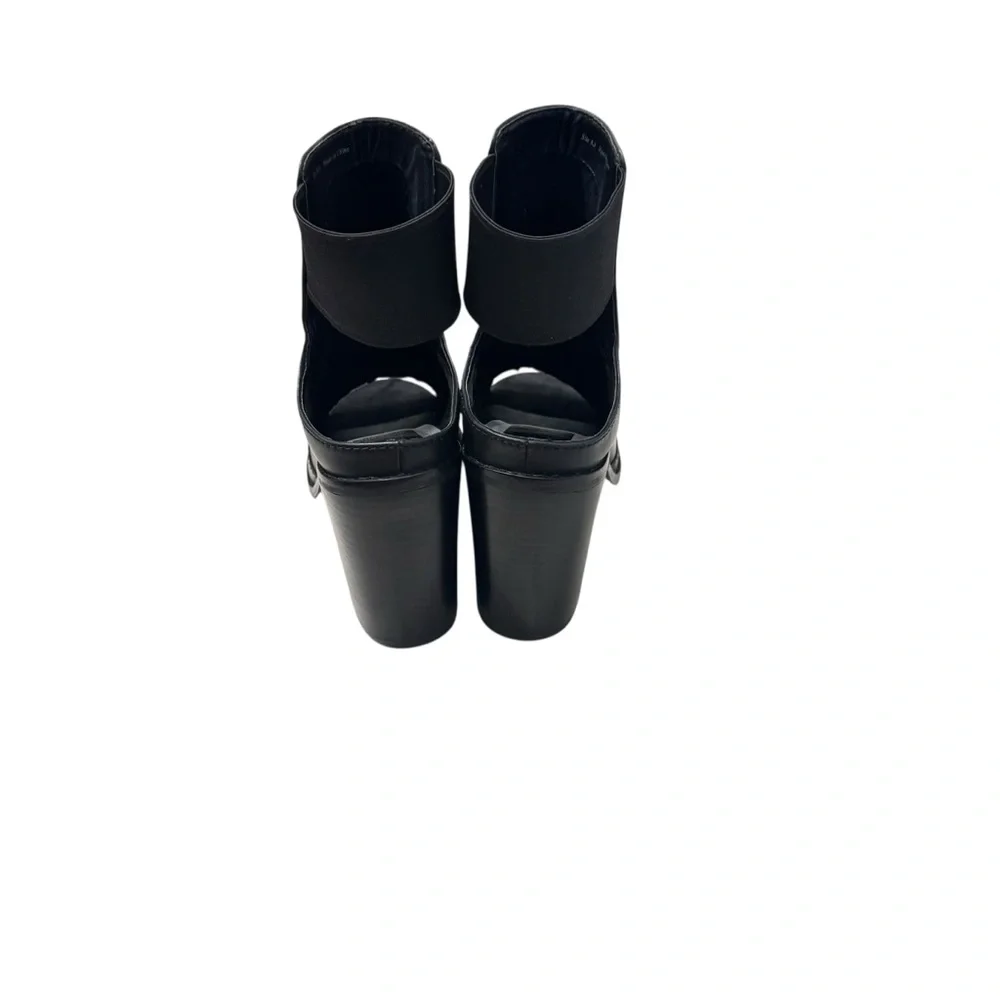 New Dolce Vita Lauri Open Toe Black Leather Bootie Sz 8.5‎